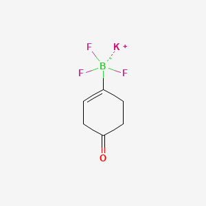 molecular formula C6H7BF3KO B8134147 Potassium;trifluoro-(4-oxocyclohexen-1-yl)boranuide 