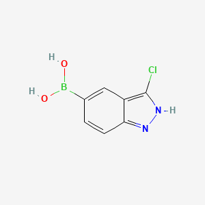molecular formula C7H6BClN2O2 B8134150 3-Chloro-1H-indazole-5-boronic acid 
