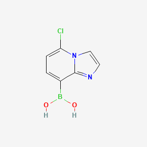molecular formula C7H6BClN2O2 B8134154 5-Chloro-1H-imidazo[1,2-a]pyridine-8-boronic acid 