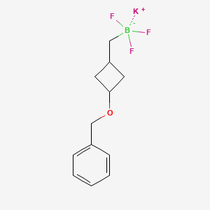 molecular formula C12H15BF3KO B8134161 Potassium (1-benzyloxycyclobut-3-yl)methyltrifluoroborate 