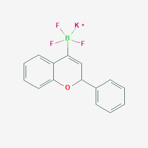 molecular formula C15H11BF3KO B8134167 Potassium 2-phenyl-2H-chromen-4-trifluoroborate 