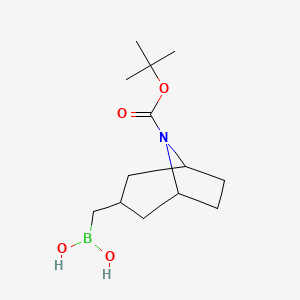 molecular formula C13H24BNO4 B8134177 (N-Boc-8-azabicyclo[3.2.1]oct-3-yl)methylboronic acid 