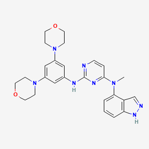 molecular formula C26H30N8O2 B8134273 N2-(3,5-dimorpholinophenyl)-N4-(1H-indazol-4-yl)-N4-methylpyrimidine-2,4-diamine 