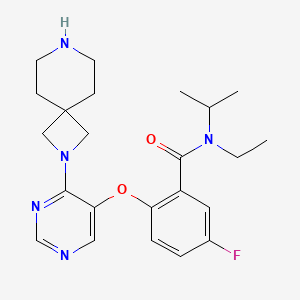 2-((4-(2,7-Diazaspiro[3.5]nonan-2-yl)pyrimidin-5-yl)oxy)-N-ethyl-5-fluoro-N-isopropylbenzamide