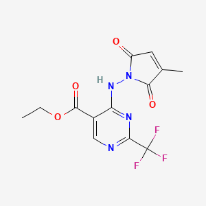molecular formula C13H11F3N4O4 B8134285 AP-1/NF-kappaB activation inhibitor 1 