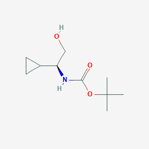 molecular formula C10H19NO3 B8134322 tert-butyl N-[(1S)-1-cyclopropyl-2-hydroxyethyl]carbamate 