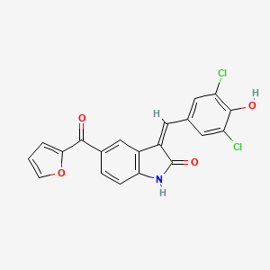 3-(3,5-Dichloro-4-hydroxybenzylidene)-5-(2-furanylcarbonyl)indoline-2-one