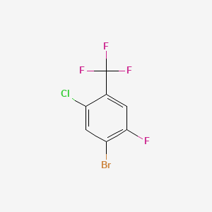molecular formula C7H2BrClF4 B8134416 1-Bromo-5-chloro-2-fluoro-4-(trifluoromethyl)benzene 