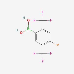 molecular formula C8H4BBrF6O2 B8134424 [4-Bromo-2,5-bis(trifluoromethyl)phenyl]boronic acid 