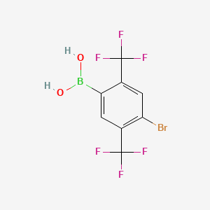 molecular formula C8H4BBrF6O2 B8134424 4-Bromo-2,5-bis(trifluoromethyl)benzeneboronic acid 