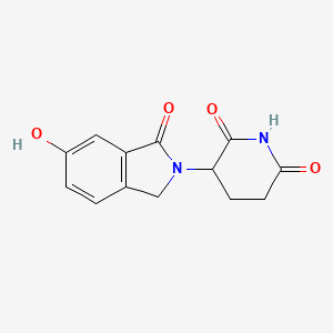 molecular formula C13H12N2O4 B8134447 3-(6-Hydroxy-1-oxoisoindolin-2-yl)piperidine-2,6-dione 