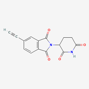 molecular formula C15H10N2O4 B8134453 2-(2,6-Dioxopiperidin-3-yl)-5-ethynylisoindoline-1,3-dione 