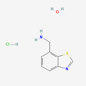 molecular formula C8H11ClN2OS B8134491 (1,3-Benzothiazol-7-ylmethyl)amine hydrochloride hydrate 