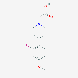 molecular formula C14H18FNO3 B8134522 2-(4-(2-Fluoro-4-methoxyphenyl)piperidin-1-yl)acetic acid 