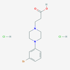 molecular formula C13H19BrCl2N2O2 B8134528 3-(4-(3-Bromophenyl)piperazin-1-yl)propanoic acid dihydrochloride 