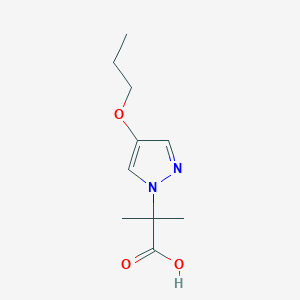 molecular formula C10H16N2O3 B8134548 2-Methyl-2-(4-propoxypyrazol-1-yl)-propionic acid 