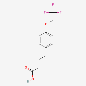 molecular formula C12H13F3O3 B8134555 4-(4-(2,2,2-Trifluoroethoxy)phenyl)butanoic acid 