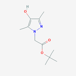 molecular formula C11H18N2O3 B8134561 (4-Hydroxy-3,5-dimethylpyrazol-1-yl)-acetic acid tert-butyl ester 