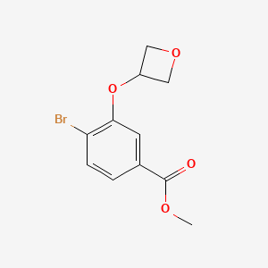 molecular formula C11H11BrO4 B8134705 4-Bromo-3-(oxetan-3-yloxy)-benzoic acid methyl ester 