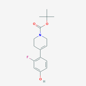 molecular formula C16H20FNO3 B8134706 tert-Butyl 4-(2-fluoro-4-hydroxyphenyl)-3,6-dihydropyridine-1(2H)-carboxylate 