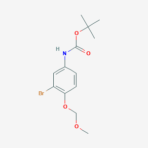 molecular formula C13H18BrNO4 B8134717 tert-Butyl (3-bromo-4-(methoxymethoxy)phenyl)carbamate 