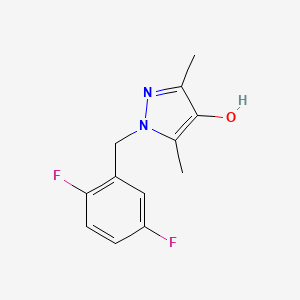 molecular formula C12H12F2N2O B8134733 1-(2,5-Difluorobenzyl)-3,5-dimethyl-1H-pyrazol-4-ol 