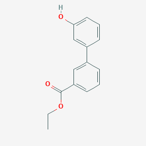 molecular formula C15H14O3 B8134746 3'-Hydroxybiphenyl-3-carboxylic acid ethyl ester 