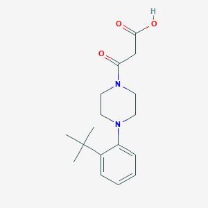 molecular formula C17H24N2O3 B8134757 3-[4-(2-Tert-butylphenyl)piperazin-1-yl]-3-oxopropanoic acid 