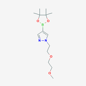 molecular formula C14H25BN2O4 B8134768 1H-Pyrazole, 1-[2-(2-methoxyethoxy)ethyl]-4(4,4,5,5-tetramethyl-1,3,2-dioxaborolan-2-yl)- 