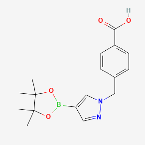 molecular formula C17H21BN2O4 B8134780 4-[4-(4,4,5,5-Tetramethyl-[1,3,2]dioxaborolan-2-yl)-pyrazol-1-ylmethyl]-benzoic acid 