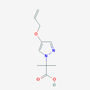 molecular formula C10H14N2O3 B8134823 2-(4-Allyloxypyrazol-1-yl)-2-methyl-propionic acid 