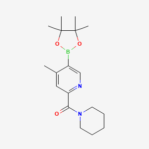 [4-Methyl-5-(4,4,5,5-tetramethyl-[1,3,2]dioxaborolan-2-yl)-pyridin-2-yl]-piperidin-1-yl-methanone