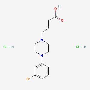 molecular formula C14H21BrCl2N2O2 B8134858 4-(4-(3-Bromophenyl)piperazin-1-yl)butanoic acid dihydrochloride 