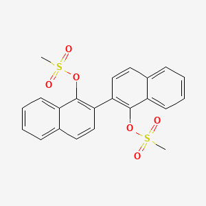 molecular formula C22H18O6S2 B8134891 (S)-(+)-1,1-Bi-2-naphthyl dimethanesul CAS No. 871231-48-0