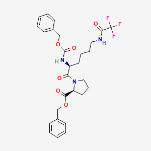 molecular formula C28H32F3N3O6 B8134958 Cbz-Lys(Tfa)-Pro-OBn 