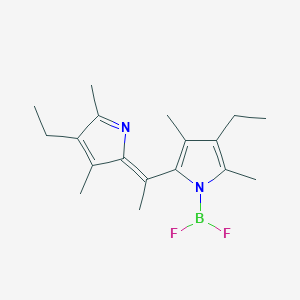 molecular formula C18H25BF2N2 B8134992 [4-ethyl-2-[(1Z)-1-(4-ethyl-3,5-dimethylpyrrol-2-ylidene)ethyl]-3,5-dimethylpyrrol-1-yl]-difluoroborane 