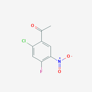molecular formula C8H5ClFNO3 B8135001 2'-Chloro-4'-fluoro-5'-nitroacetophenone 