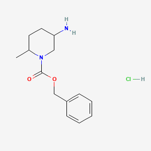 molecular formula C14H21ClN2O2 B8135003 5-Amino-1-cbz-2-methylpiperidine hcl 