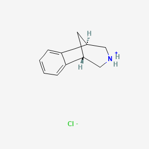 molecular formula C11H14ClN B8135015 (1S,8R)-10-azoniatricyclo[6.3.1.02,7]dodeca-2,4,6-triene;chloride 