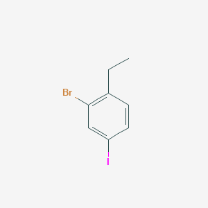 molecular formula C8H8BrI B8135022 2-Bromo-1-ethyl-4-iodobenzene 