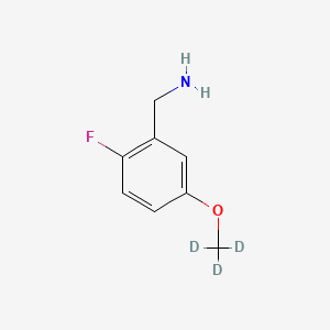 molecular formula C8H10FNO B8135029 [2-Fluoro-5-(trideuteriomethoxy)phenyl]methanamine 