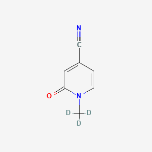 molecular formula C7H6N2O B8135091 2-Oxo-1-(trideuteriomethyl)pyridine-4-carbonitrile 