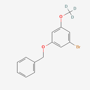 molecular formula C14H13BrO2 B8135109 1-Bromo-3-phenylmethoxy-5-(trideuteriomethoxy)benzene 