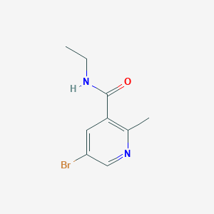 molecular formula C9H11BrN2O B8135167 5-bromo-N-ethyl-2-methylpyridine-3-carboxamide 