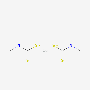 molecular formula C6H12CuN2S4 B8135249 Copper, bis(dimethylcarbamodithioato-S,S')-, (SP-4-1)- 