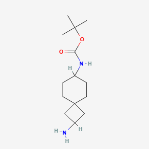 molecular formula C14H26N2O2 B8135305 tert-Butyl (2-aminospiro[3.5]nonan-7-yl)carbamate 