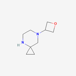 molecular formula C9H16N2O B8135325 7-(Oxetan-3-yl)-4,7-diazaspiro[2.5]octane 