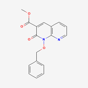 molecular formula C17H14N2O4 B8135363 Methyl 1-(benzyloxy)-2-oxo-1,2-dihydro-1,8-naphthyridine-3-carboxylate 