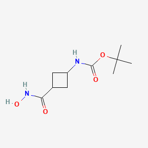 molecular formula C10H18N2O4 B8135385 tert-Butyl n-[3-(hydroxycarbamoyl)cyclobutyl]carbamate 