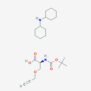 molecular formula C23H40N2O5 B8135411 Boc-l-ser(propargyl)-oh dcha 